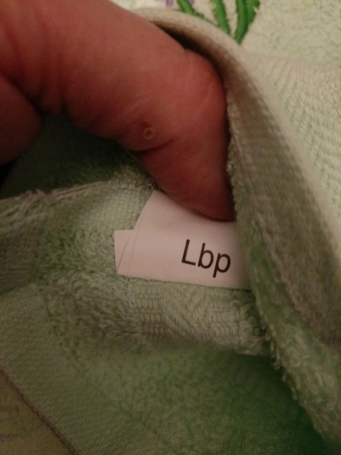Serviette gants vert LBP - photo numéro 3