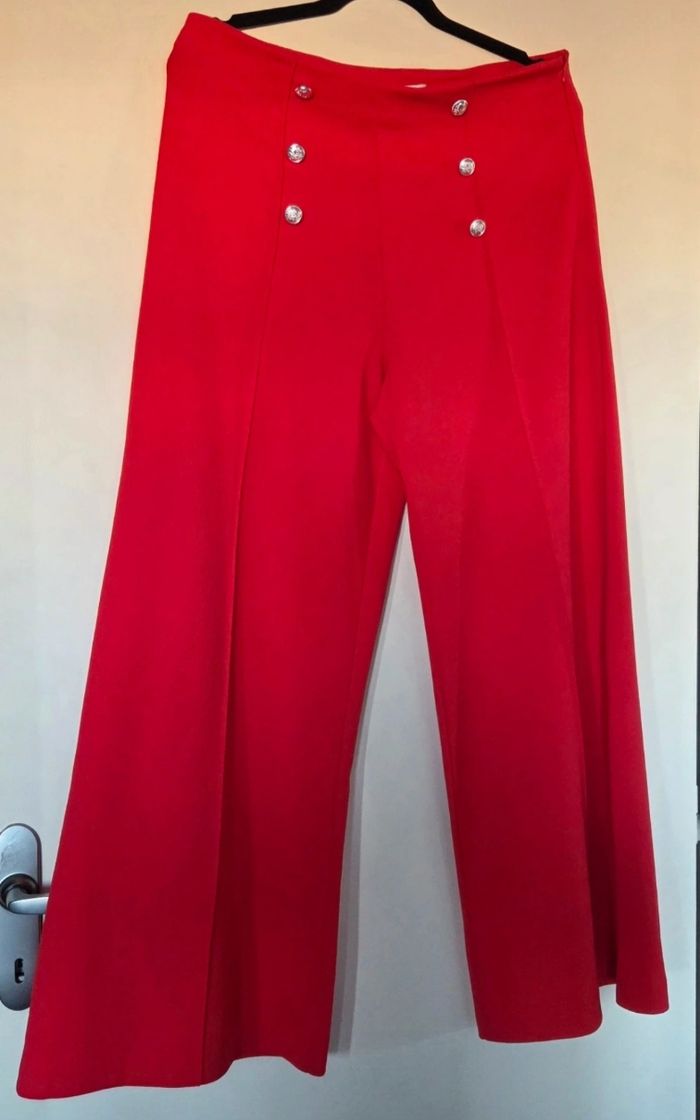 Pantalon Palazzo rouge T.M