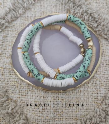 Lot bracelets en perles Heishi