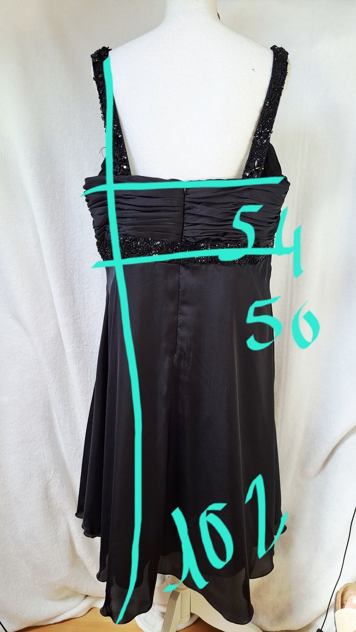 Robe soirée ou cérémonie taille 50 noir perle jujube et Christine - photo numéro 7