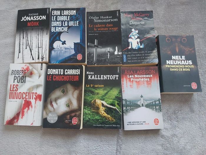 Lot 9 livres thriller