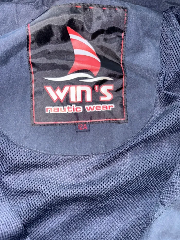 Blouson Win’s nautic Wear taille 12 ans en très bon état. - photo numéro 7
