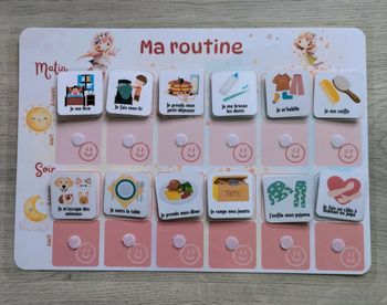 Tableau de routine enfant matin et soir petite fée