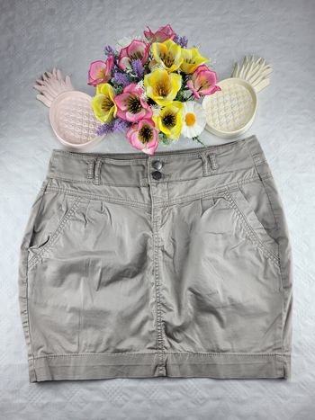 Jupe trapèze beige cache cache taille 44