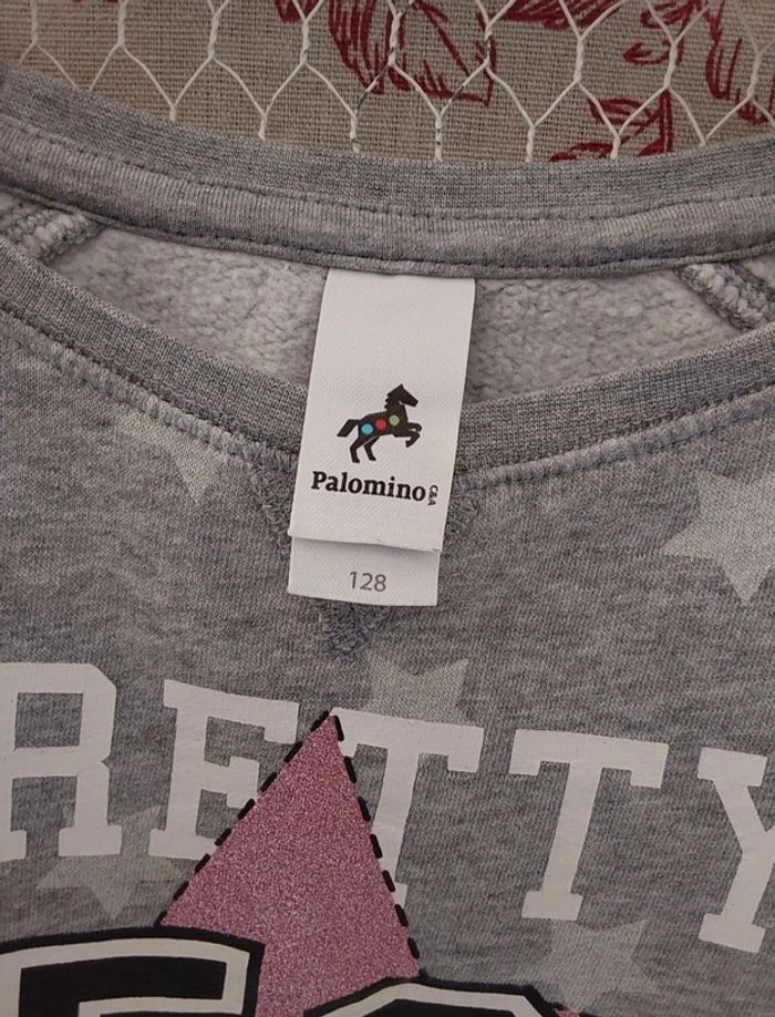 Sweat gris manches courtes Palomino 8 ans - photo numéro 3