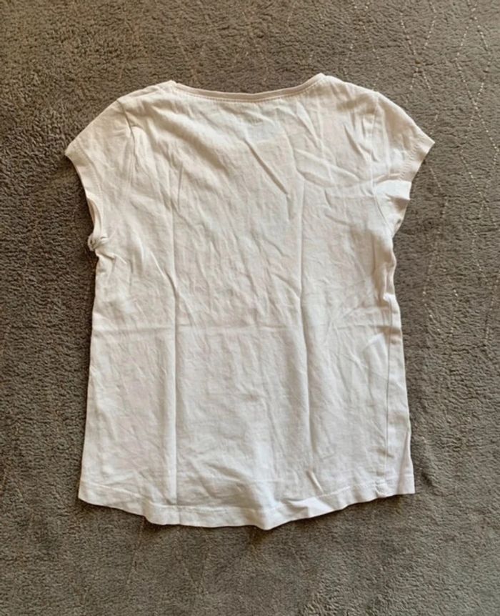 T-shirt blanc fille taille 4 ans - photo numéro 2