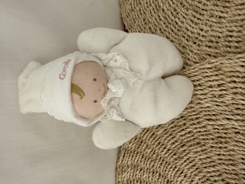 POUPEE LUTIN COROLLE ROSE PALE GRELOT 18 cm -