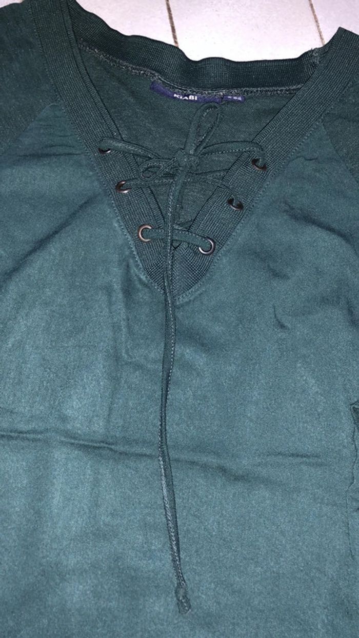 Top lacé manches trois quarts - photo numéro 3