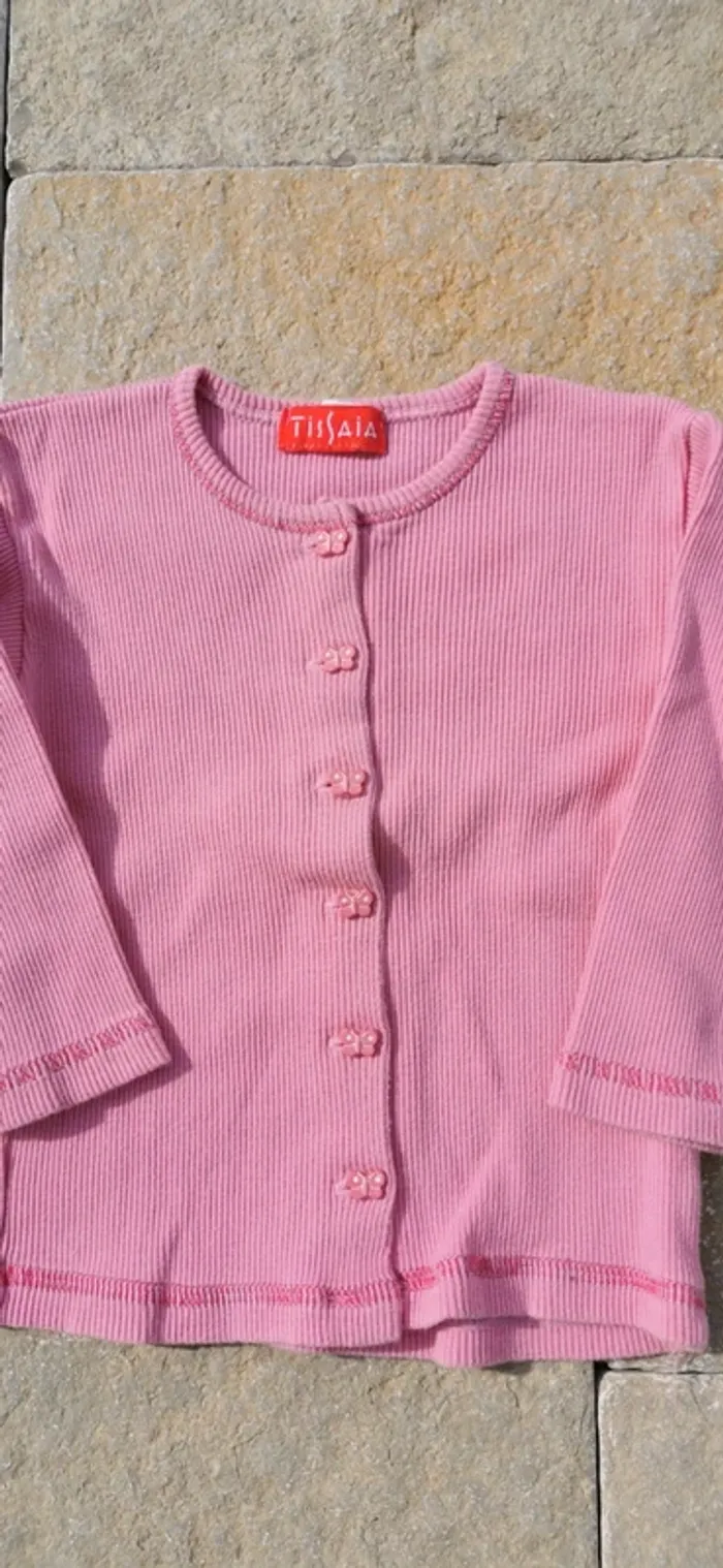 Gilet été fin tissaia 18 mois papillon - photo numéro 3