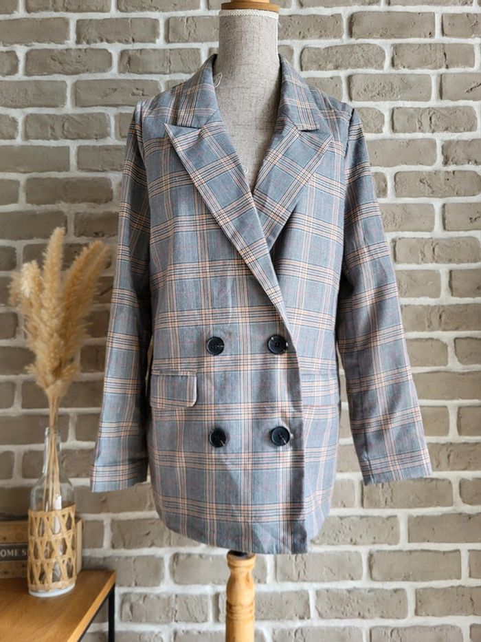 Veste blazer à carreaux Prince-de-Galles Daphnea - photo numéro 3