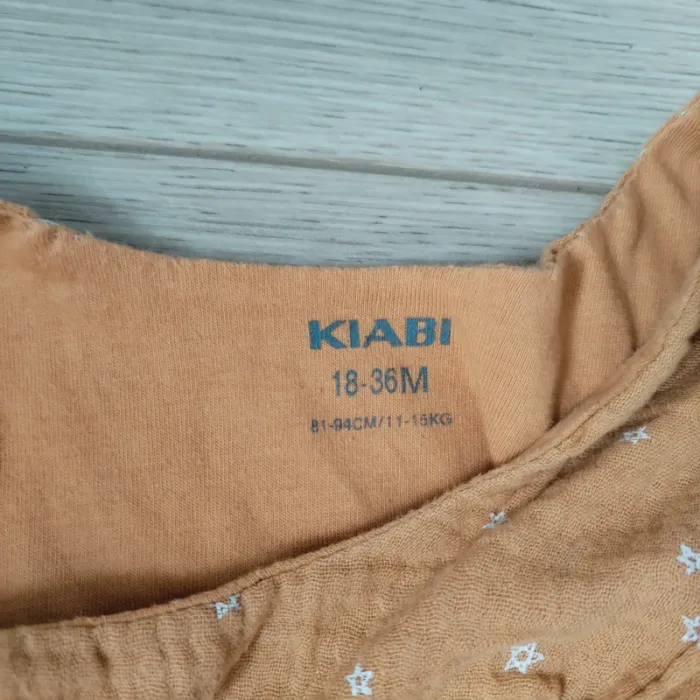 Gigoteuse moutarde gaze de coton Kiabi 18-36 mois - photo numéro 3