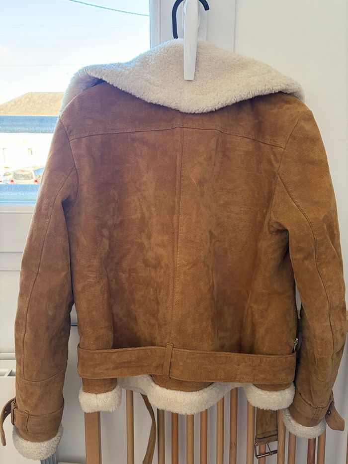 Manteau en cuir Zara - photo numéro 2