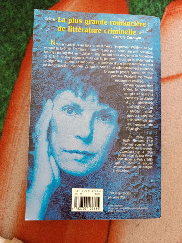 Espèces protégées - Ruth Rendell - photo numéro 2