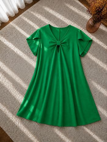Robe nœud torsadé élégance vert éclatant Femme taille 54 marque Asos 👜 