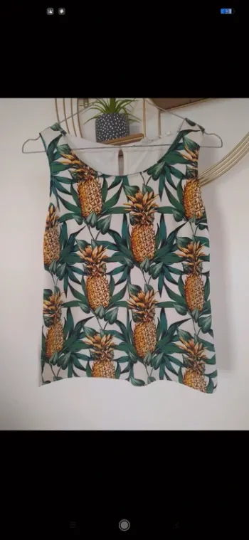 Top Naf Naf S motif ananas🍍