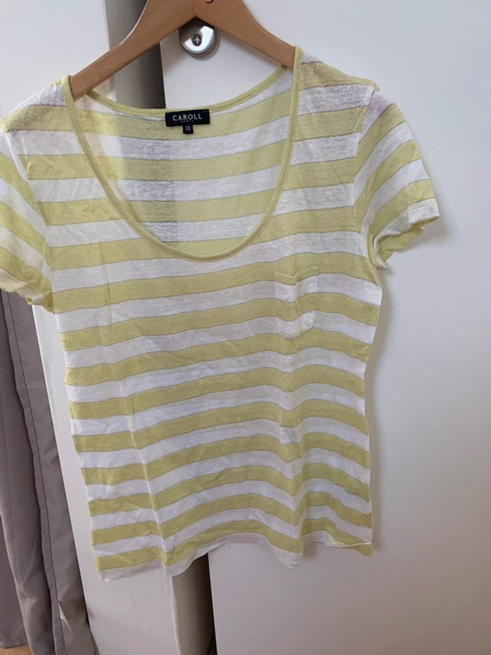 Tee shirt en lin Caroll - T38 - photo numéro 2