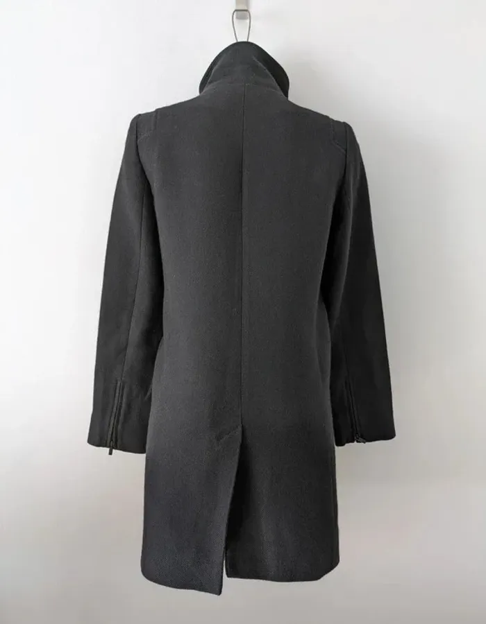 Manteau zippé demi saison 50% laine 50% coton - Comptoir des cotonniers - taille XS - photo numéro 6