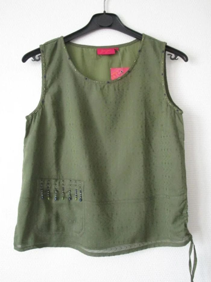 Blouse kaki Jac Jac 38/40 NEUVE - photo numéro 8