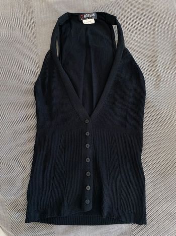 Top gilet noir original Morgan S