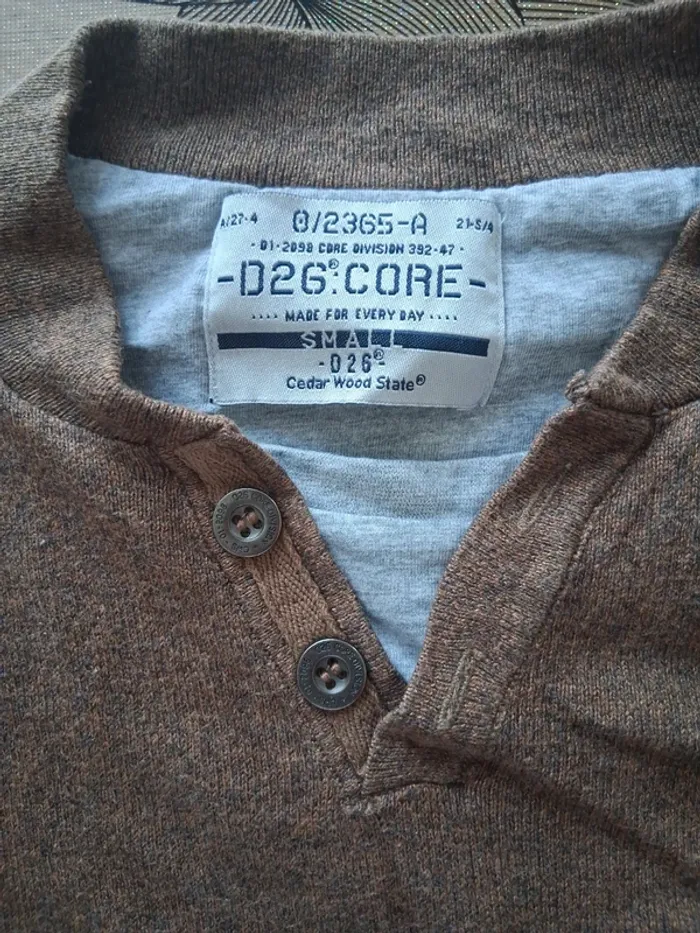 Pull taille S chiné marron - photo numéro 3