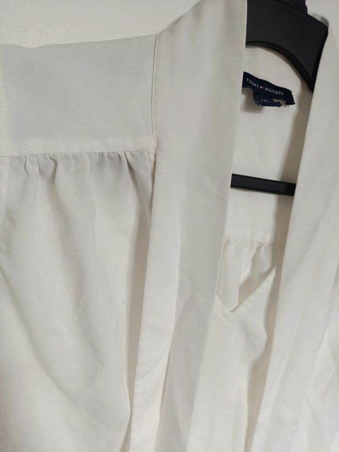 Haut sans manches blanc col lavallière – Tommy Hilfiger - photo numéro 2