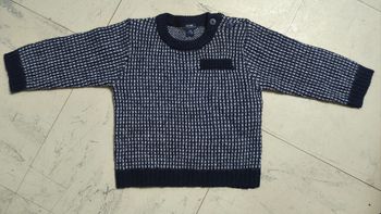 Pull chaud bleu marine Kiabi – 9 mois