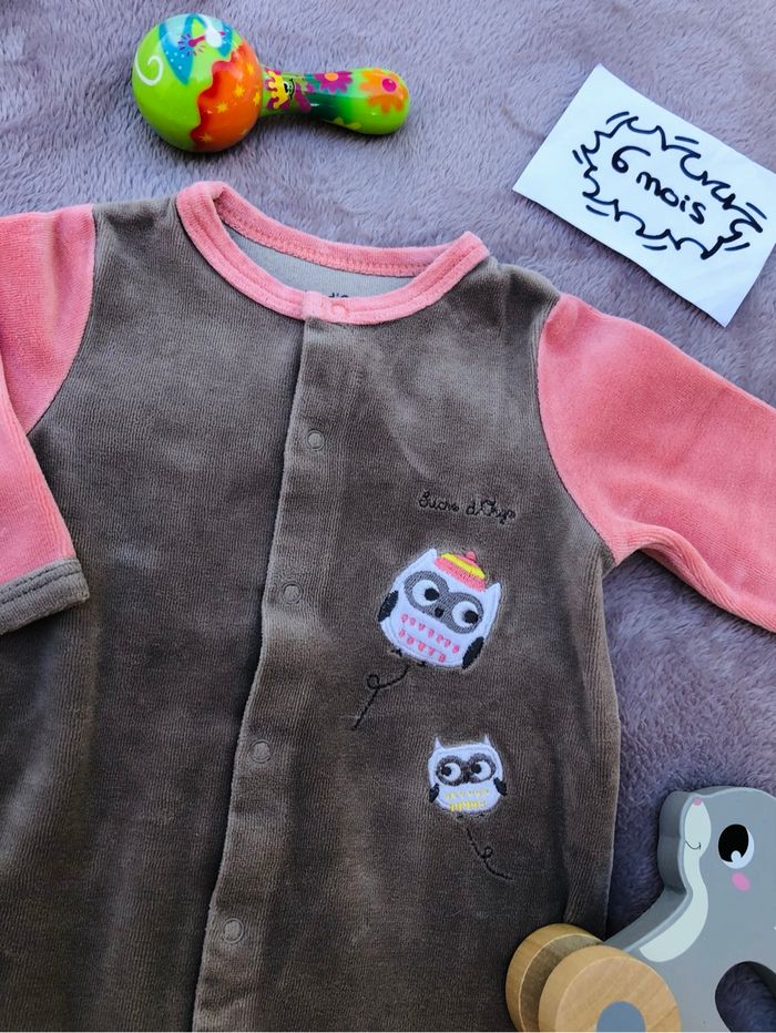 Pyjama en velours - 6 mois (67 cm) - Sucre d’Orge - photo numéro 2