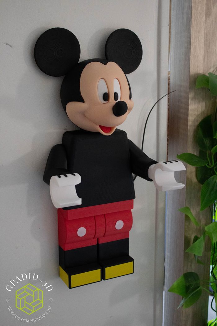 Dévidoir de papier toilette ou simple décoration murale dans un style lego Disney Mickey - photo numéro 2