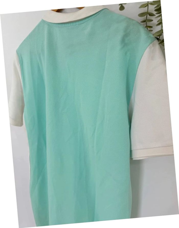 Polo Kenzo bicolore blanc et vert menthe 100% coton taille 3XL - photo numéro 7