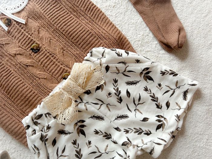 Ensemble short créatrice noeud et gilet 7 ans neuf - photo numéro 5