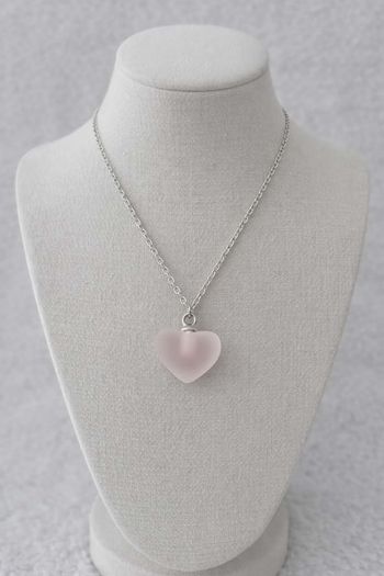 Collier pendentif cœur verre dégradé 