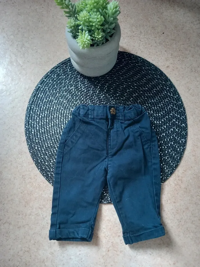 Pantalon bleu marine bébé – Kiabi – 3 mois (60 cm)