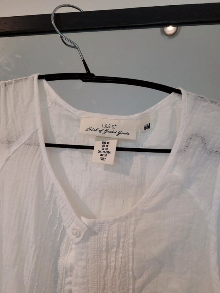 Blouse blanche hm 40 - photo numéro 2