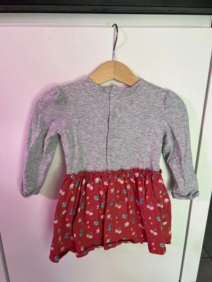 Robe grise et rouge In extenso 80cm - photo numéro 2