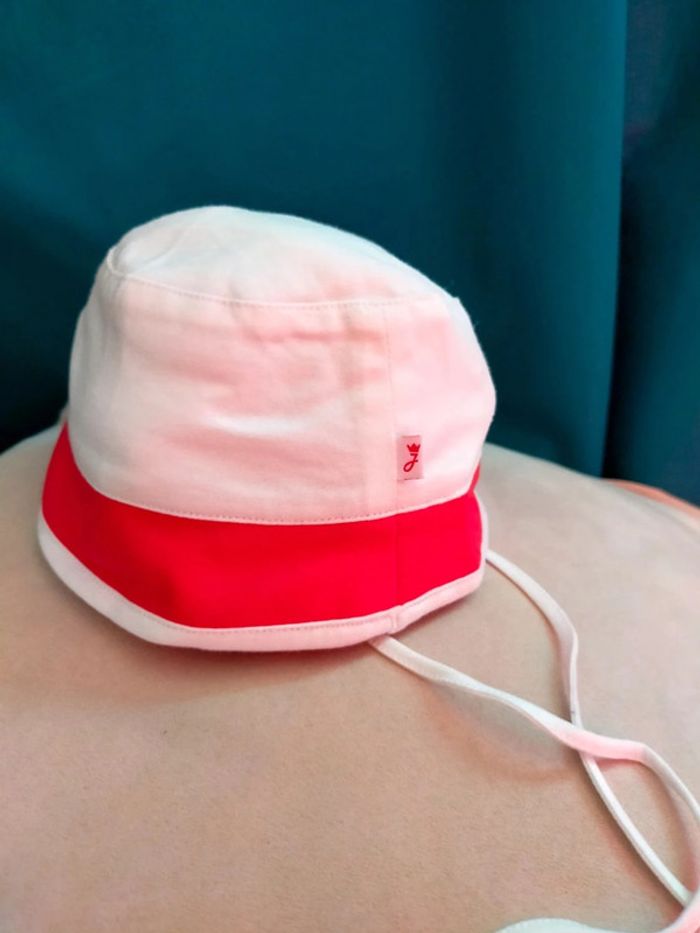 Bob bébé blanc & rouge – Jacadi – 45 cm - photo numéro 2