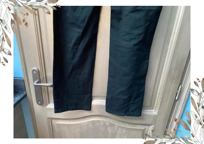 Pantalon noir rayés blanc Brice taille 42 - photo numéro 8