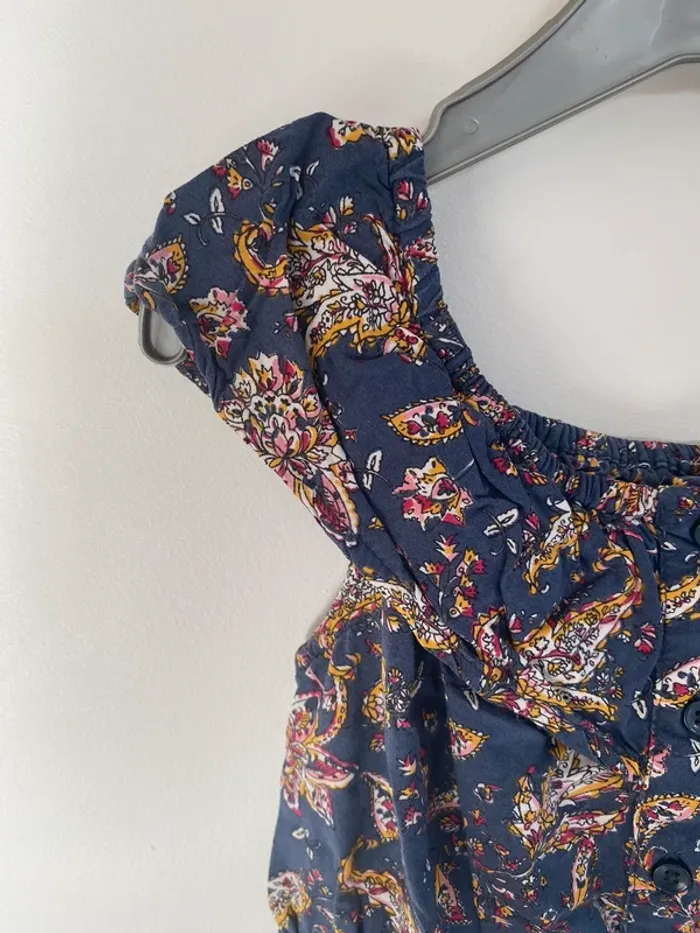 Robe été tape a l’œil grise imprimée multicolore - photo numéro 4