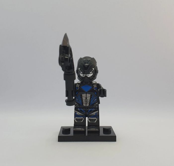 🦸 Figurine - Power Rangers Noir - (Style Lego) 🦸