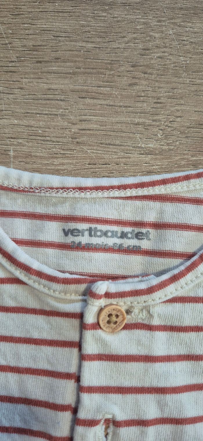 T-shirt MC rayé 24 mois 🦁 - photo numéro 3