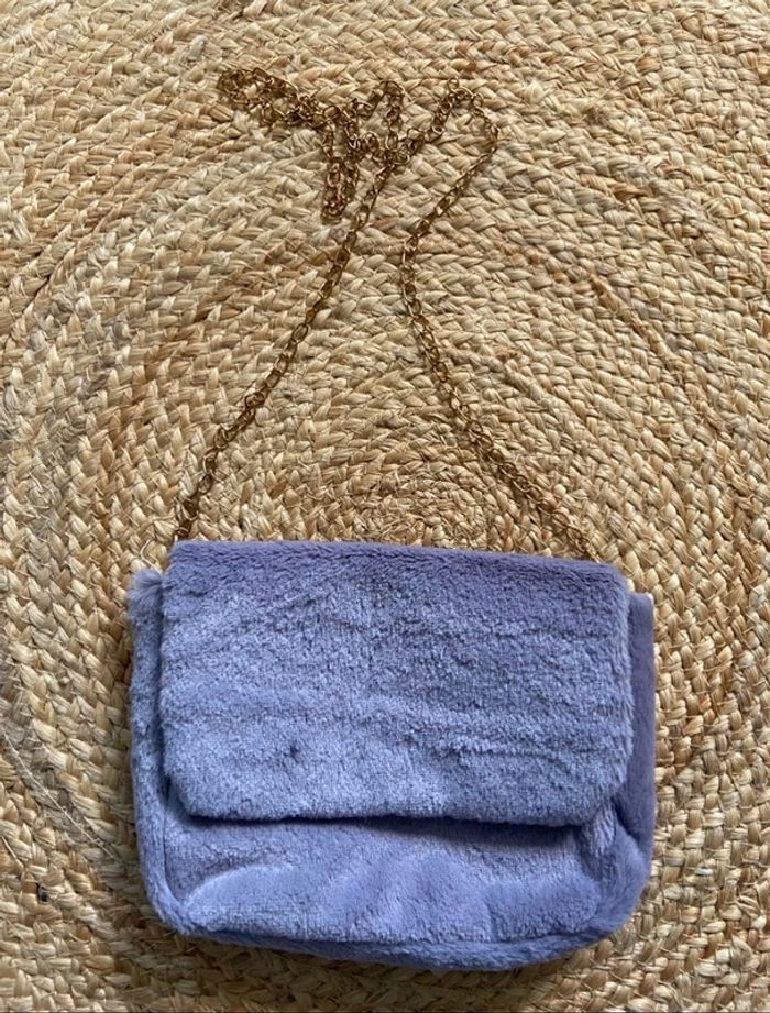 Petit sac à main tout doux gris