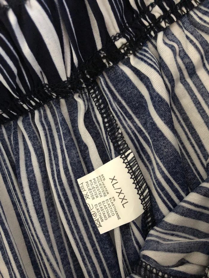 Pantalon fluide rayé jambes larges S/M - photo numéro 4