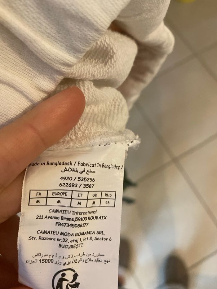 Pull sweat court blanc tie and dye - photo numéro 3