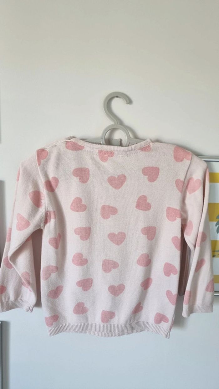 Pull fin kid kanai 3ans cœur rose - photo numéro 2