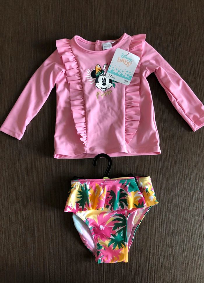 Maillot de bain fille 2 pièces Minnie disney 18 mois