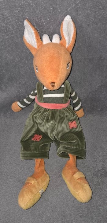 Peluche Harald cerf orange et kaki - 35 cm - Bukowski