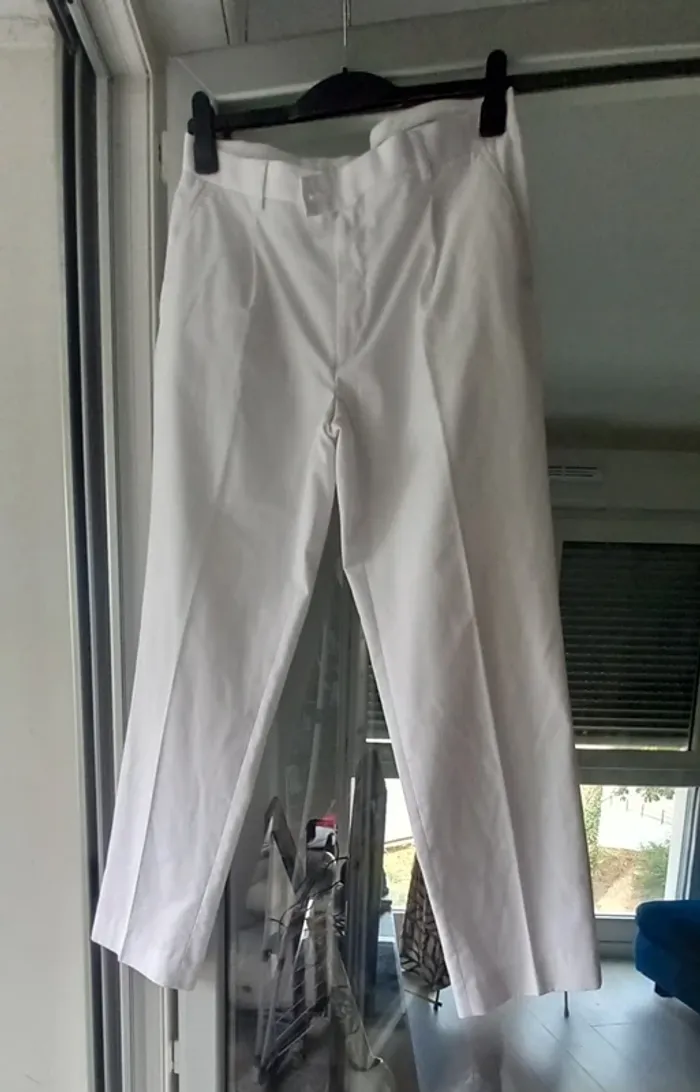 Pantalon homme blanc