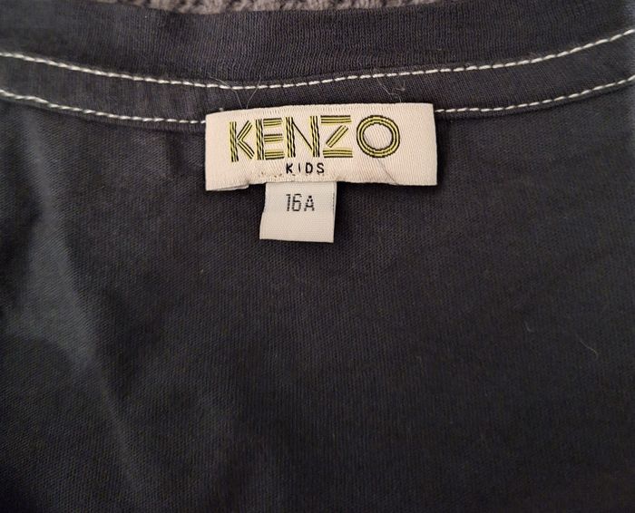Tee-shirt Kenzo Kids noir zébré argenté - photo numéro 5