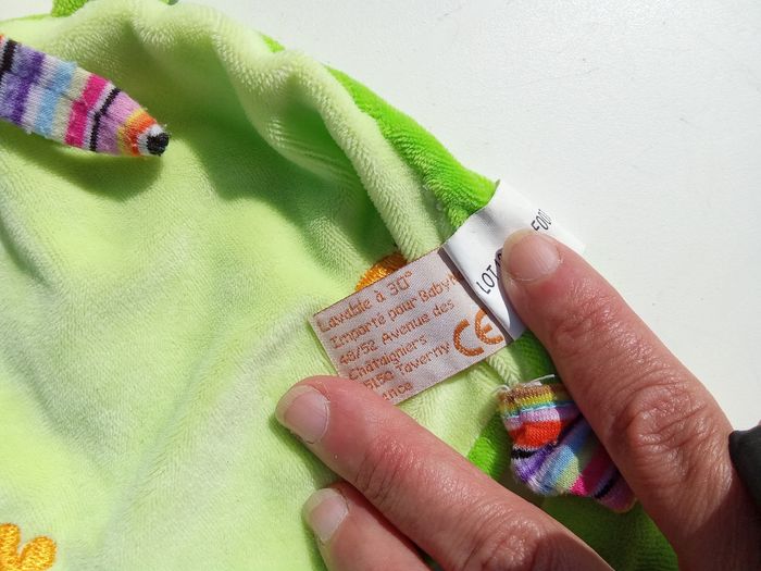 Doudou grenouille verte marque baby nat' broderie - photo numéro 5