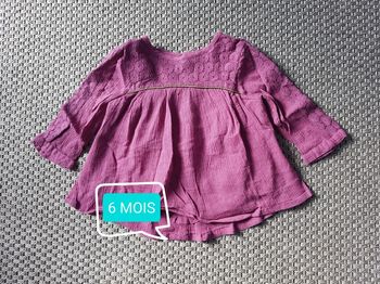 Blouse violette fille - 6 mois