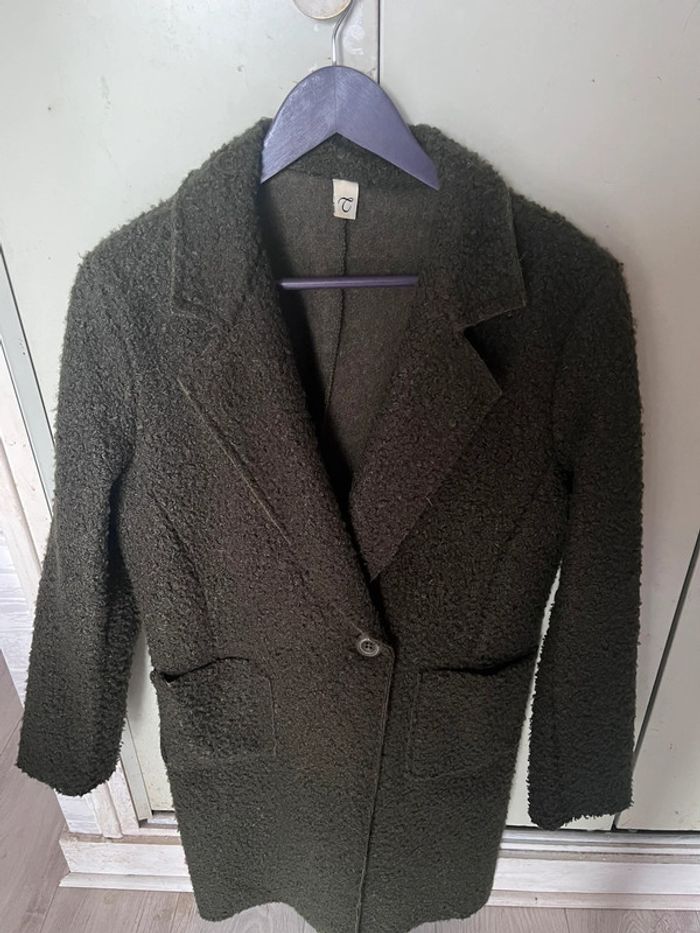 Manteau|long|kaki